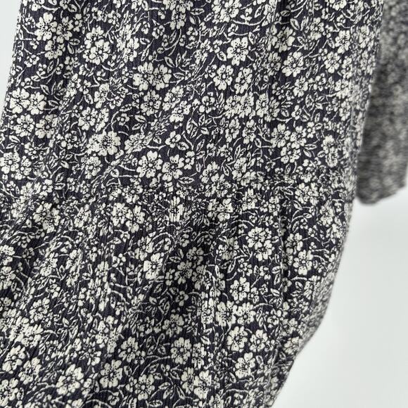 Faherty Dress Womens S Sirene Navy Tiered Mini White Ditsy Florals Knee Length - Picture 9 of 14